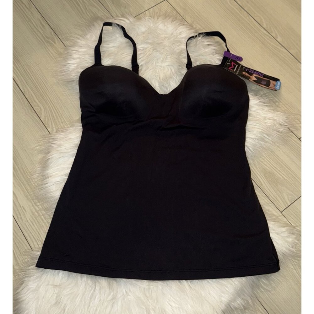 Maidenform Firm Control Tummy Shaping Foam Camisole Top Womens 2XL DMS130 Black